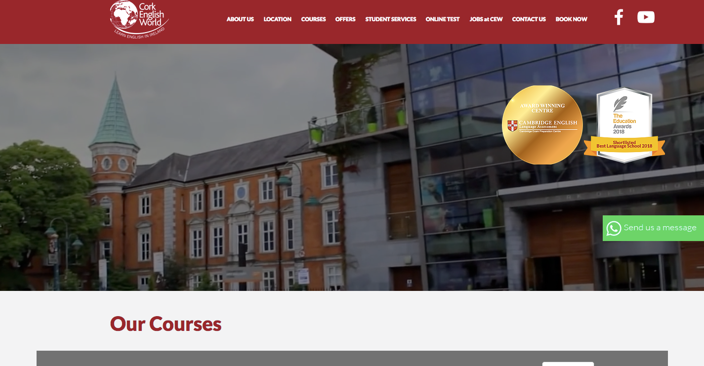 CEW Cork English World escolas de ingles em cork pagina inicial