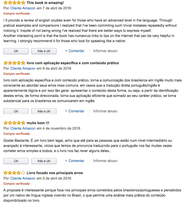 Melhores-Livros-Para-Aprender-Inglês-Para-as-Pessoas-que-Falam-Português Avaliações quando o livro estava à venda na Amazon 3